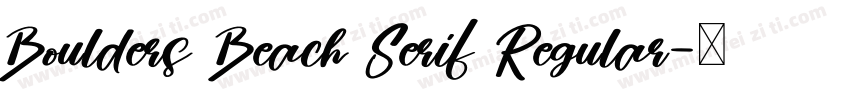 Boulders Beach Serif Regular字体转换